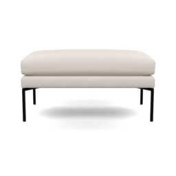 Heal's Matera Large Ottoman Siena Cotton Natural Black Feet