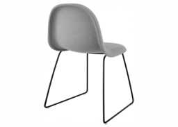 Gubi 3D Dining Chair Fully Upholstered Kvadrat Hallingdal 123 Matt Black
