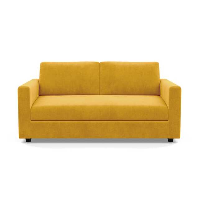 Heal's Nimbus II 3 Seater Sofa Smart Luxe Velvet Canary Black Feet