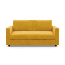 Heal's Nimbus II 3 Seater Sofa Smart Luxe Velvet Canary Black Feet