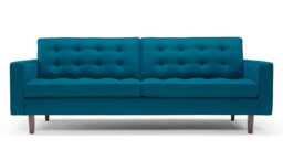 Heal's Hepburn 4 Seater Sofa St Moritz Wool Teal Natural Feet - thumbnail 1