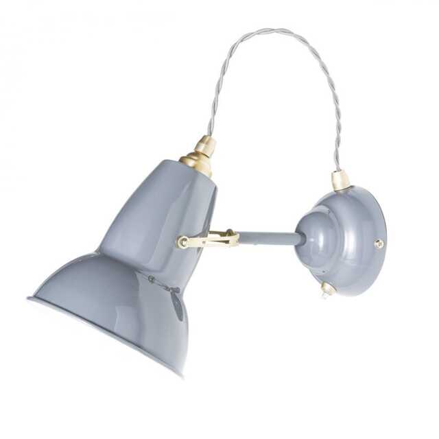 Anglepoise Orginal 1227 Brass Wall Light Elephant Grey - image 1