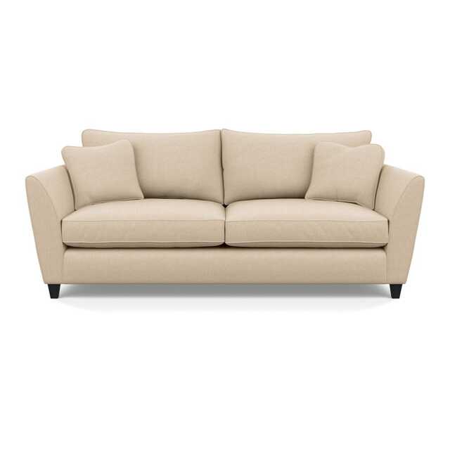 Heal's Torino 4 Seater Sofa Brushed Cotton Oat Black Feet