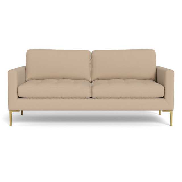 Heal's Eton 3 Seater Sofa Capelo Linen-Cotton Bamboo Brass Feet