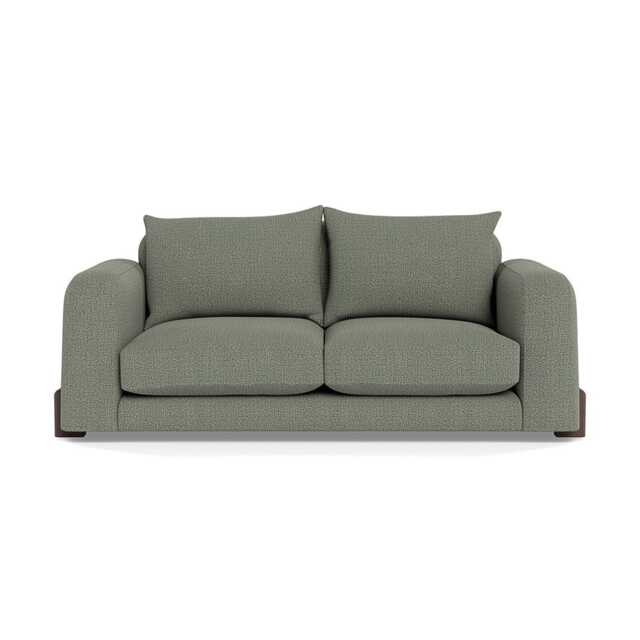 Heal's Nuvola 2 Seater Sofa Boucle Tweed Lapis Walnut Stained Oak Feet - image 1