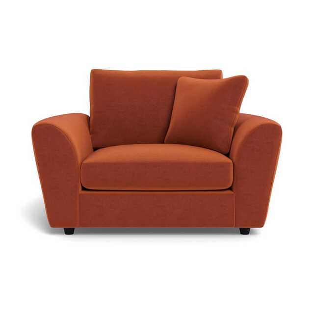 Heal's Snooze Loveseat Cotton Velvet Russet Black Feet