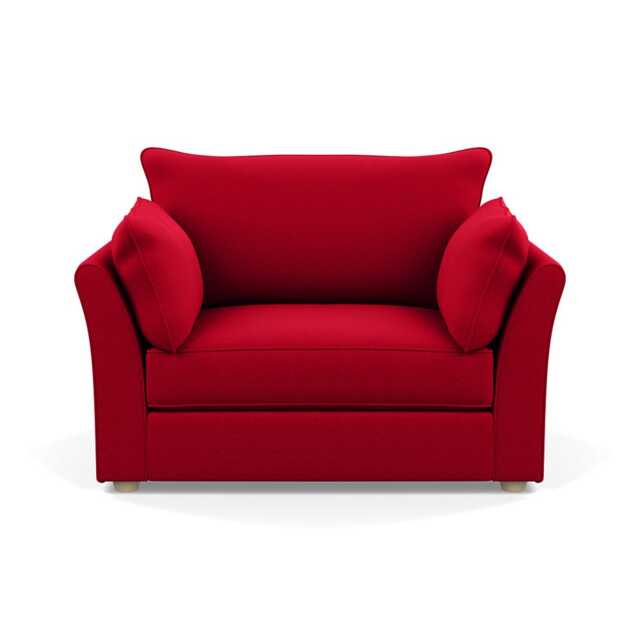 Heal's Tailor Loveseat Melton Wool Red Oxide Natural Beech Feet