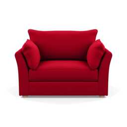Heal's Tailor Loveseat Melton Wool Red Oxide Natural Beech Feet