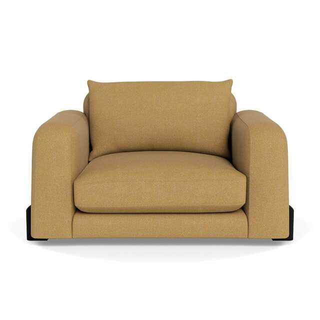 Heal's Nuvola Loveseat Boucle Tweed Citrine Black Beech Feet - image 1