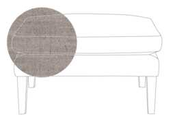 Heal's Wallis Ottoman Broad Weave Pebble Natural Feet