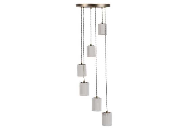 Heal's Reef Porcelain 6 Light Cluster Pendant