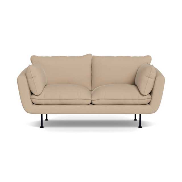 Heal's Allora 2 Seater Sofa Capelo Linen-Cotton Bamboo Black Feet