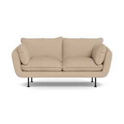 Heal's Allora 2 Seater Sofa Capelo Linen-Cotton Bamboo Black Feet