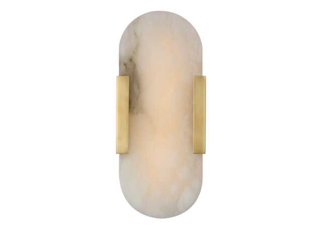 "Visual Comfort Melange LED Elongated Sconce Antique Brass 10"""