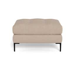 Heal's Eton Footstool Boucle Tweed Pearl Black Feet