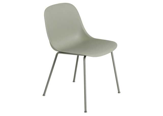 Muuto Fiber Side Chair Tube Base Normal Shell Dusty Green - image 1