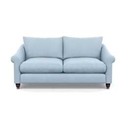 Heal's Devon 3 Seater Sofa Capelo Linen-Cotton Sea Shanty Walnut Stained Feet