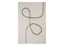 Linie Design Astral Spiral Rug Black 200 x 300cm