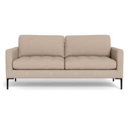 Heal's Eton 3 Seater Sofa Boucle Tweed Pearl Black Feet