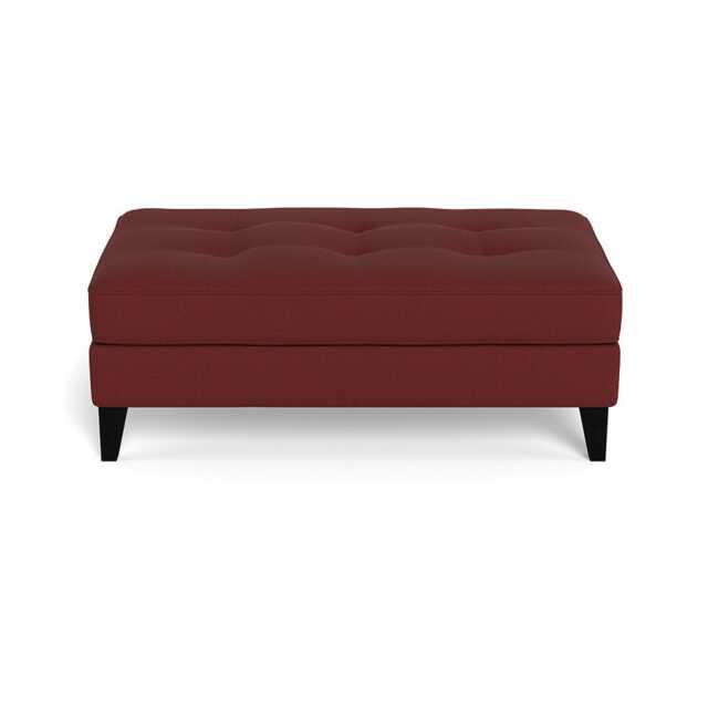 Heal's Mistral Footstool Capelo Linen-Cotton Etruscan Red Black Feet