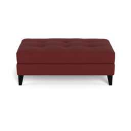 Heal's Mistral Footstool Capelo Linen-Cotton Etruscan Red Black Feet