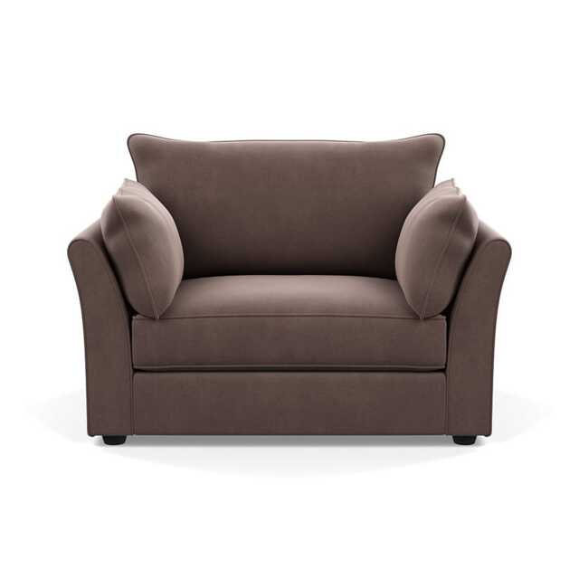 Heal's Tailor Loveseat Smart Velvet Mouse Black Beech Feet