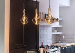 Tala Linear Triple Pendant Canopy with Brass Fittings and 3 Voronoi II Bulbs - thumbnail 2