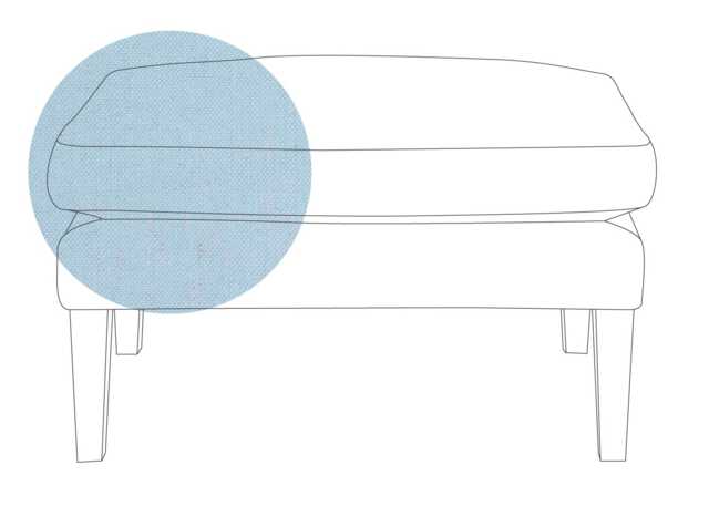 Heal's Wallis Ottoman Capelo Linen-Cotton Sea Shanty Walnut Feet