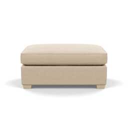 Heal's Torino Footstool Brushed Cotton Oat Natural Feet