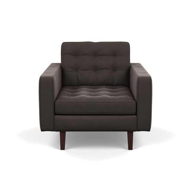 Heal's Hepburn Armchair Nobilis Velvet Sable Wenge Feet