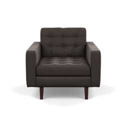 Heal's Hepburn Armchair Nobilis Velvet Sable Wenge Feet