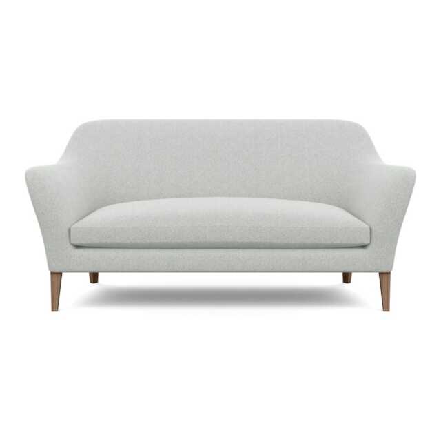 Heal's Wallis 3 Seater Sofa Melton Wool Limestone Walnut Feet