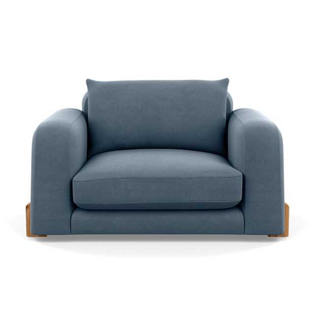 Heal's Nuvola Loveseat Capelo Linen-Cotton Mineral Natural Oak Feet