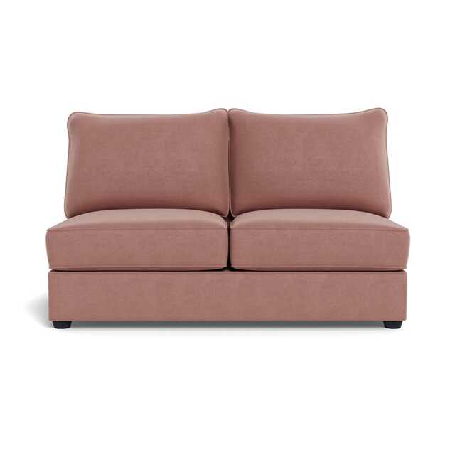 Heal's Tailor Medium Unit Smart Luxe Velvet Dusky Pink Black Beech Feet