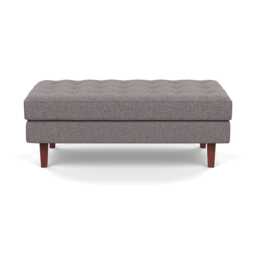 Heal's Hepburn Ottoman Loop Boucle Granite Walnut