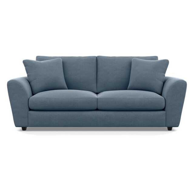 Heal's Snooze 4 Seater Sofa Capelo Linen-Cotton Mineral Black Feet