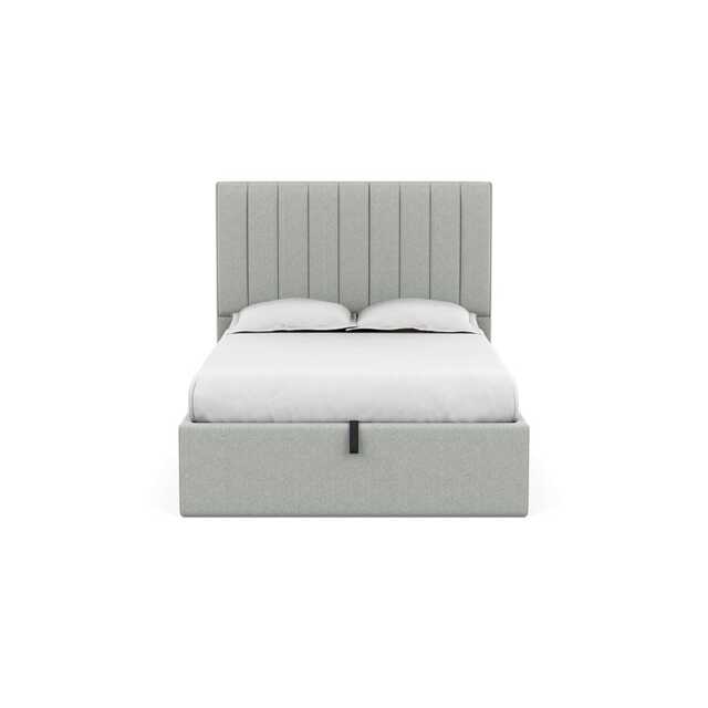 Heal's Lift Storage Divan Double Melton Wool Limestone Natural Feet