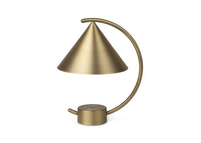 ferm LIVING Meridian LED Portable Table Lamp Brass