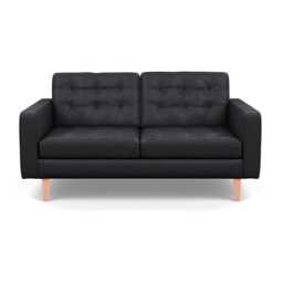 Heal's Hepburn 2 Seater Liena Leather Black 622 Natural