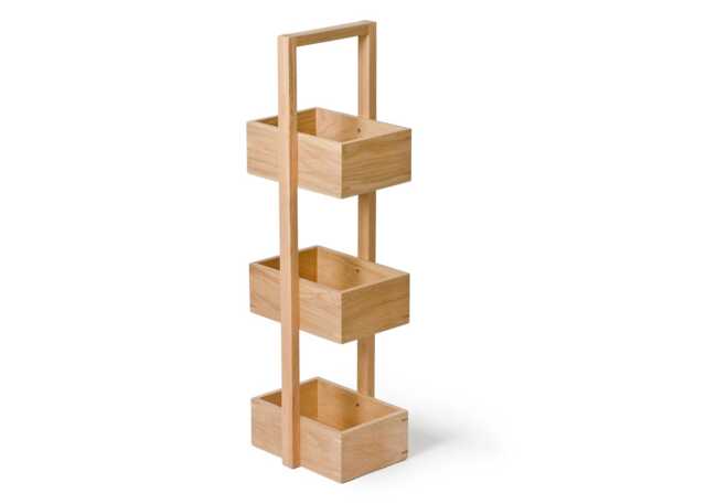 Wireworks Bathroom Storage Stand Natural Oak 3 tier