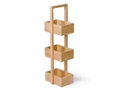 Wireworks Bathroom Storage Stand Natural Oak 3 tier