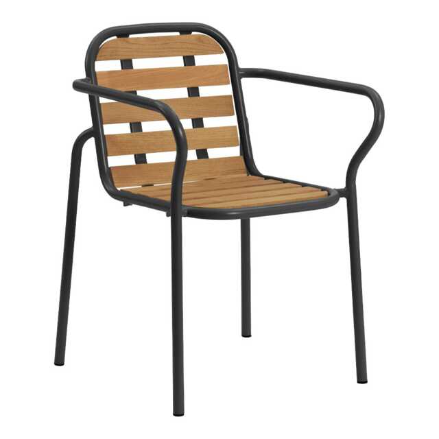 Normann Copenhagen Vig Outdoor Dining Armchair in Black