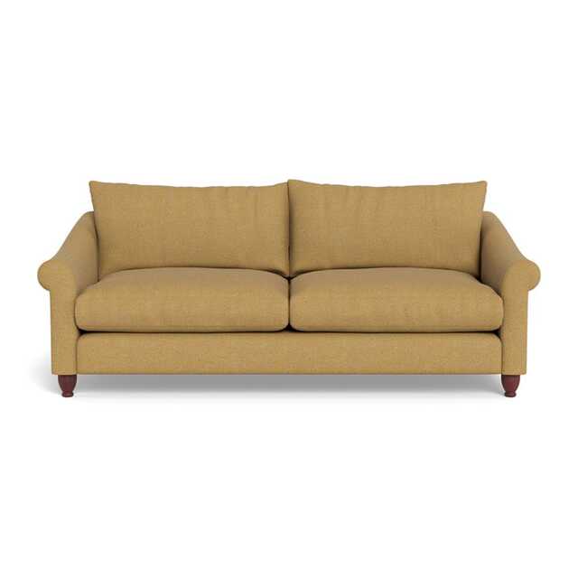 Heal's Devon 4 Seater Boucle Tweed Citrine Walnut Stained Beech Feet