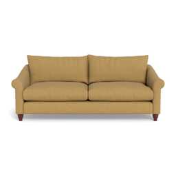 Heal's Devon 4 Seater Boucle Tweed Citrine Walnut Stained Beech Feet