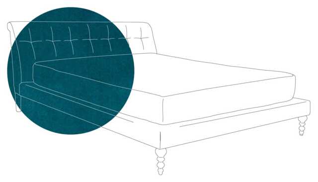 Scp Oscar Bed Super King Velvet Teal