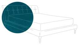 Scp Oscar Bed Super King Velvet Teal