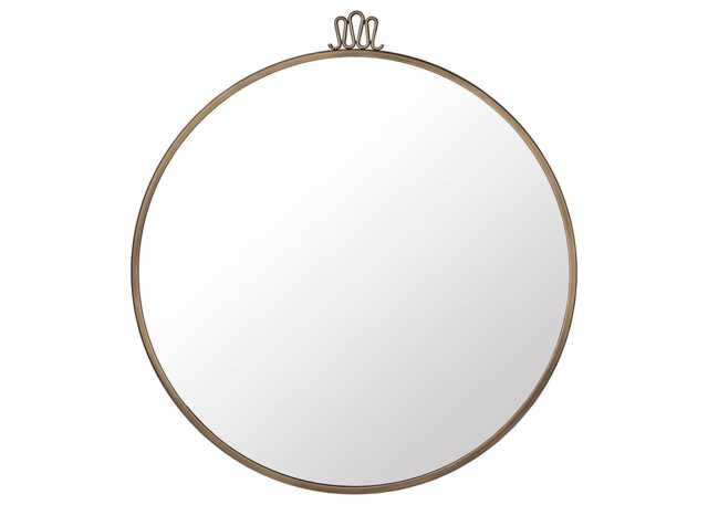 Gubi Randaccio Round Wall Mirror Ø70cm Antique Brass