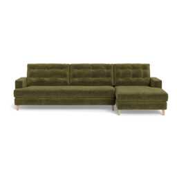 Heal's Mistral Right Hand Facing Corner Sofa Boucle Velvet Wilder Natural Beech Feet - thumbnail 2