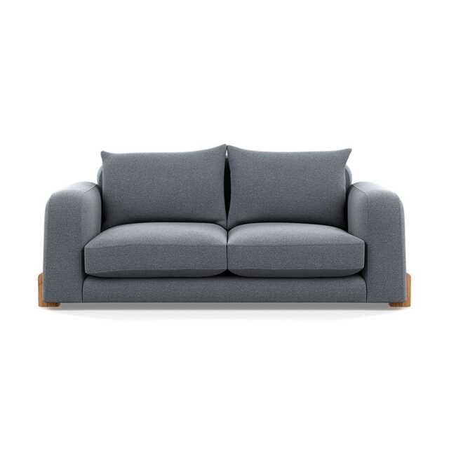 Heal's Nuvola 2 Seater Sofa Boucle Steel Natural Oak Feet