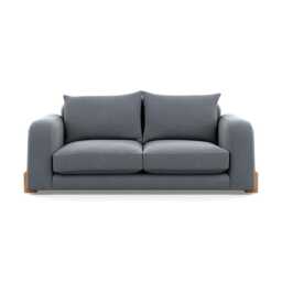 Heal's Nuvola 2 Seater Sofa Boucle Steel Natural Oak Feet
